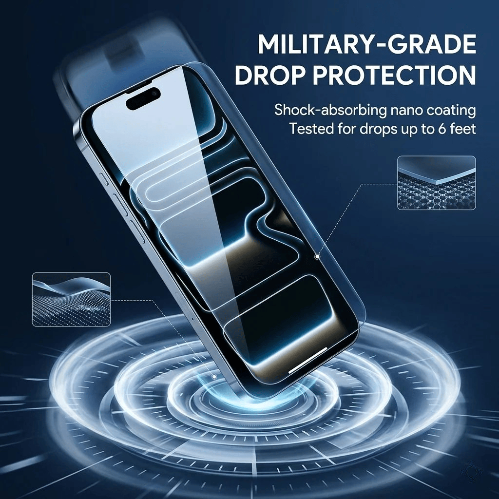 🔥Last Day Sale 49% Off📱2026 New Invisible Screen Protector For iphone-Easy Installation